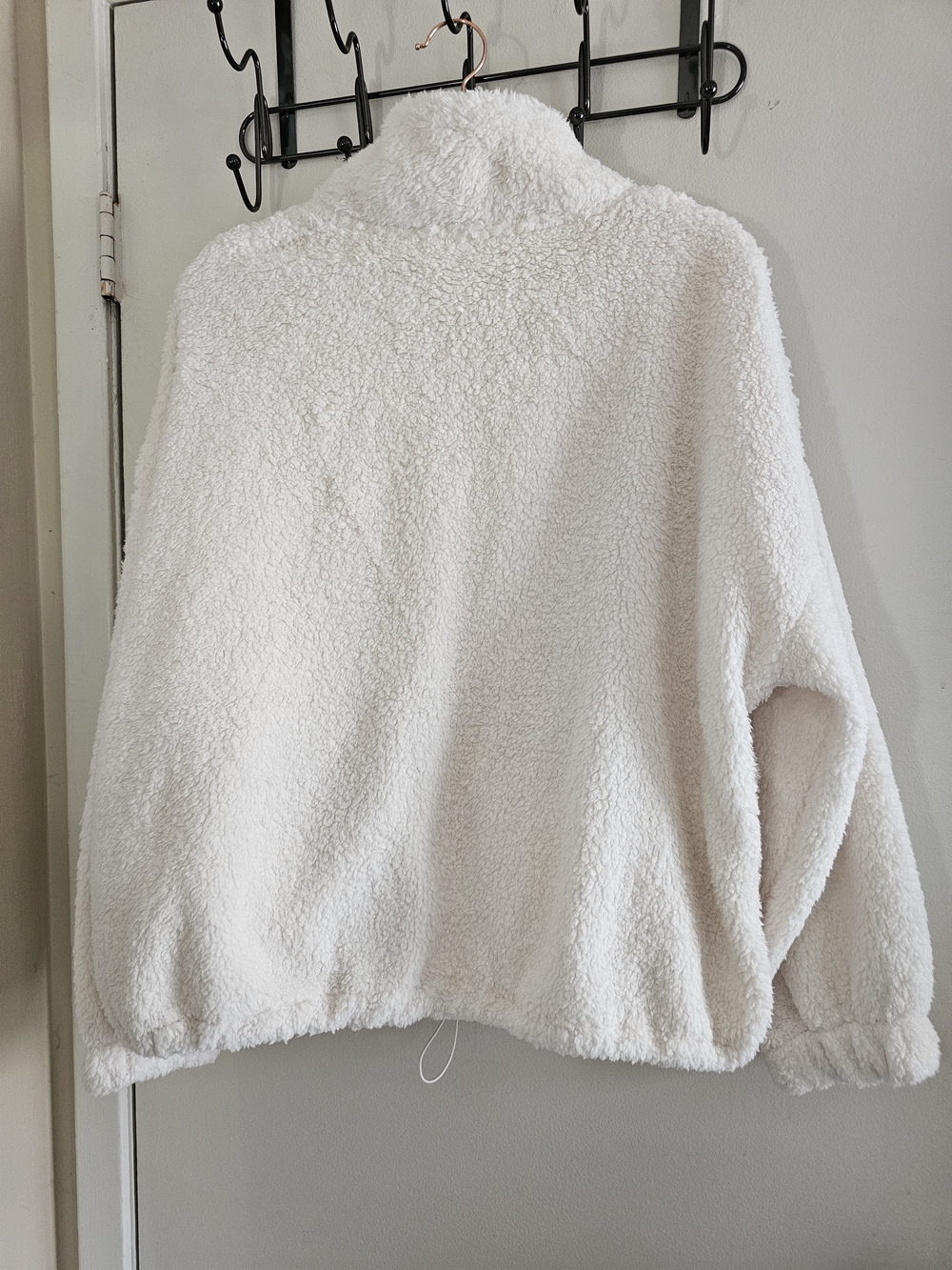 No Boundaries Cream Sherpa Half-Zip Pullover - Picture 6 of 6
